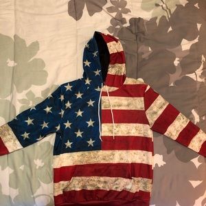 NWOT! American Flag Hoodie!
